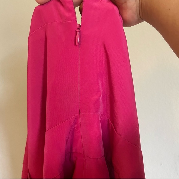 Banana Republic halter dress 14 pink midi open back cocktail date night party - Picture 9 of 11